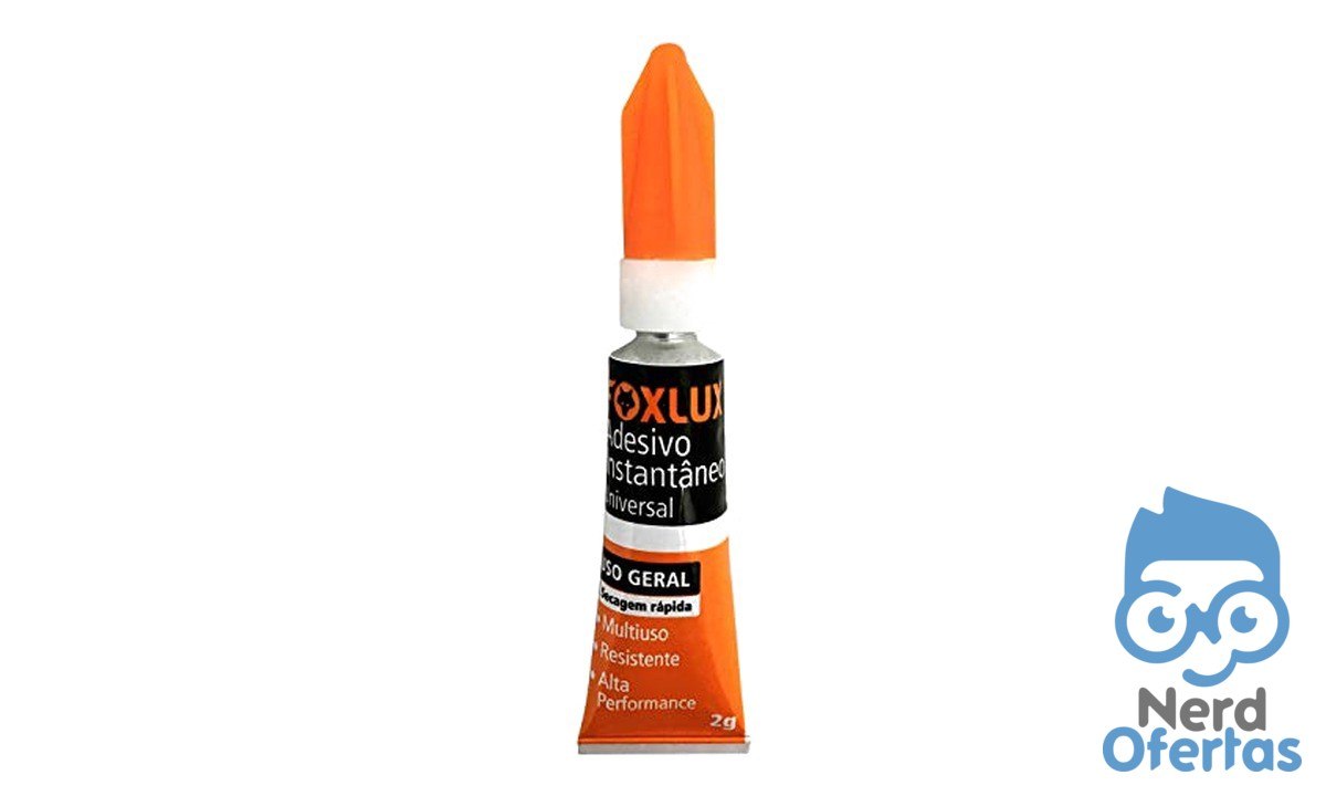 Cola Instantânea Foxlux 2g Universal Adesivo de Secagem Rápida Bico Preciso por R$ 1