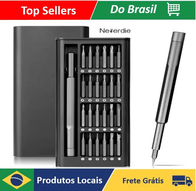 Kit Jogo Ferramenta Chave Magnética de Precisão 24 Peças