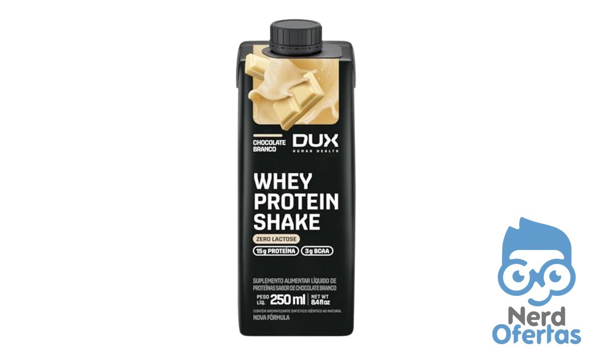 10x Bebida Proteica Dux Nutrition Sabor Chocolate Branco 250ml Whey Protein Shake por R$ 55