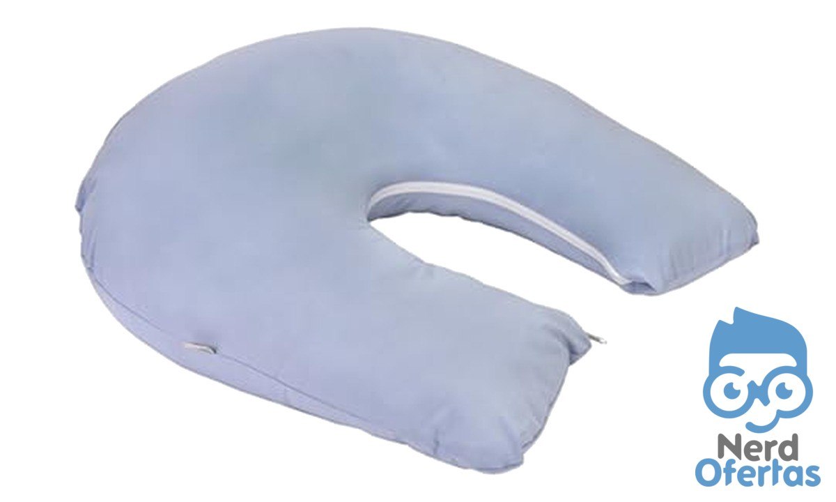 Almofada de Amamentação Minasrey Loupiot 100% Algodão com Zíper Azul Vintage por R$ 49