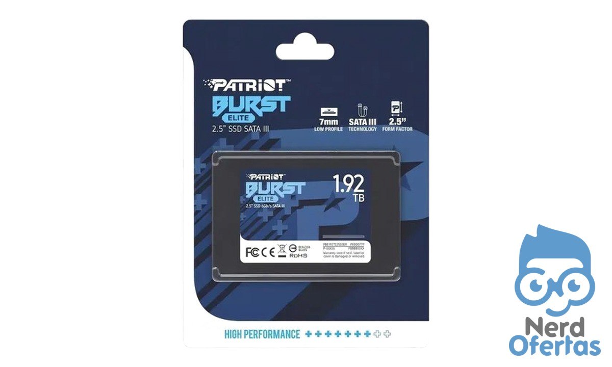 Disco Sólido Interno Patriot Burst Elite 1,92 TB SATA III Preto por R$ 1.056
