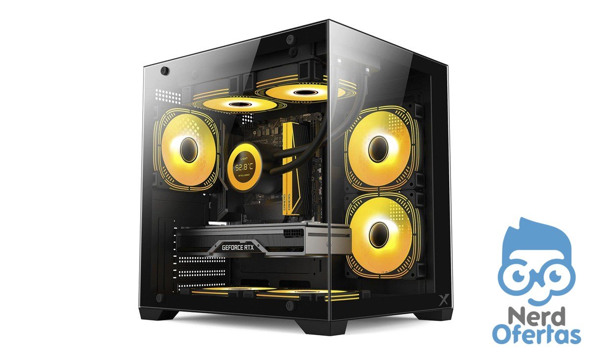 Gabinete Gamer BRX Xtreme Glacier Mini Tower Vidro Lateral e Frontal Preto R41B