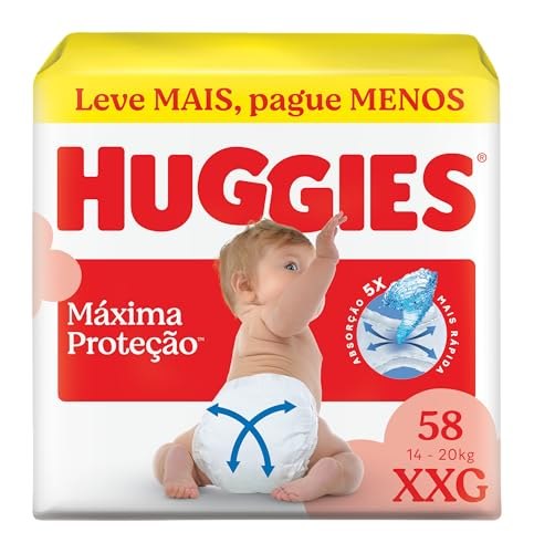 Fralda Huggies Supreme Care XXG com 58 Unidades por R$59,80