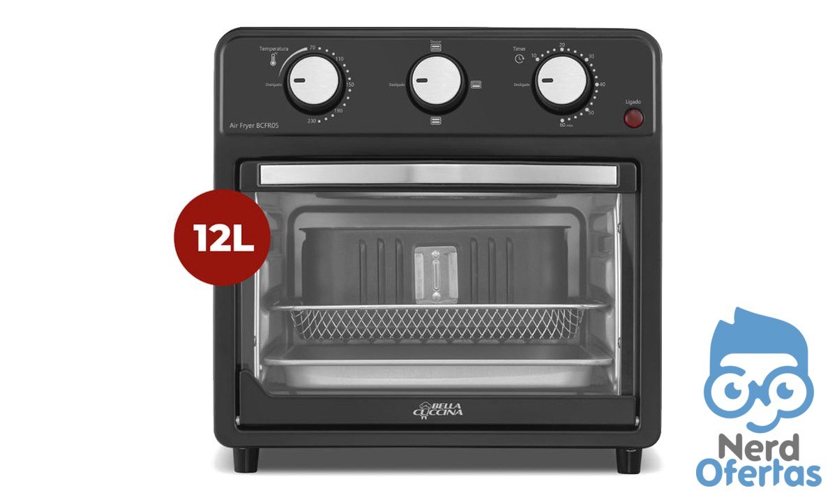 Air Fryer Oven Britânia 12L Bella Cuccina 1500W BCFR05 por R$ 284