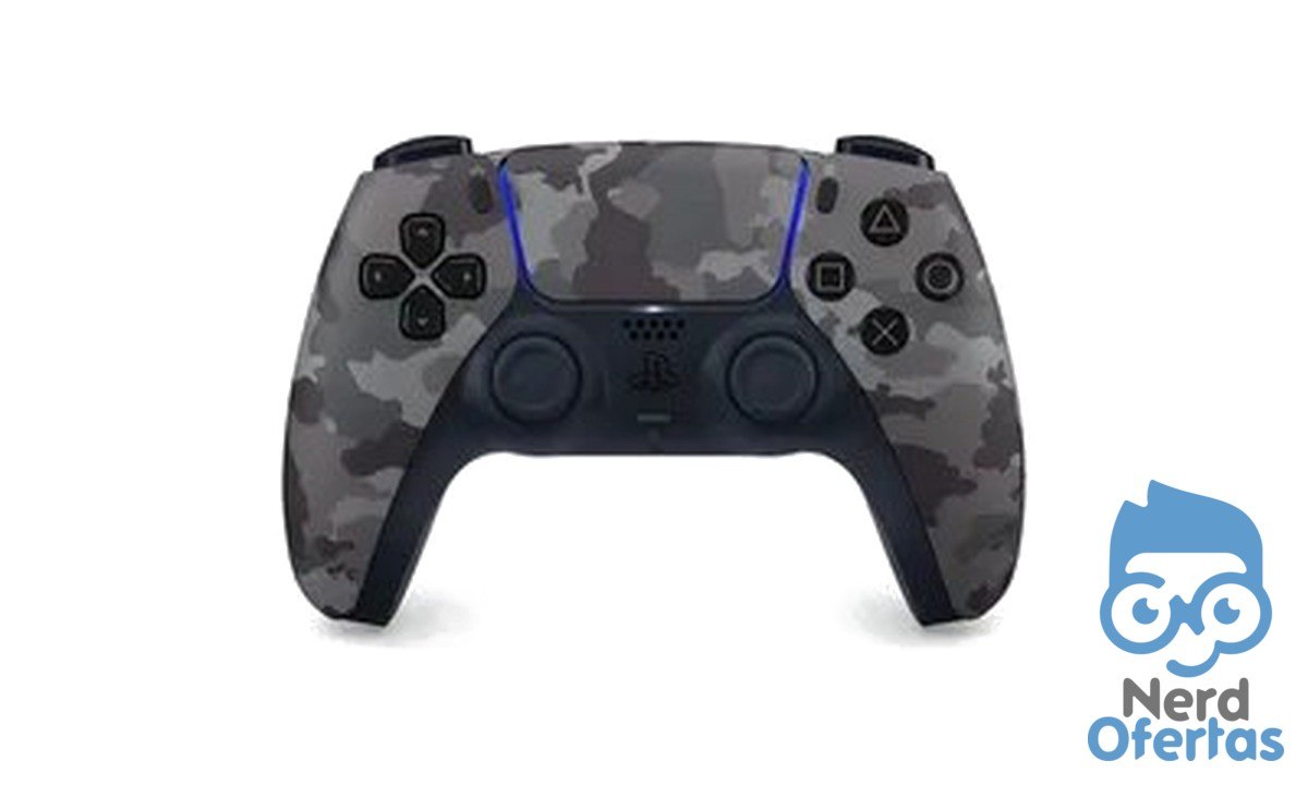 Controle joystick sem fio Sony PlayStation PS5 gray camuflado por R$ 332