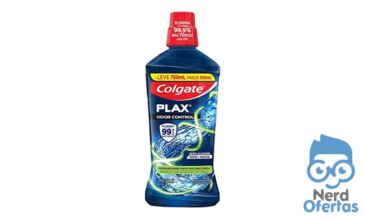 Colgate Plax Odor Control Enxaguante Bucal Sem Álcool 750ml por R$ 10