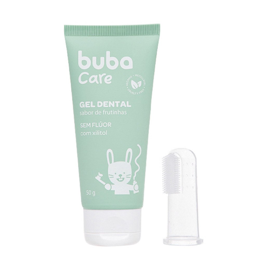 Gel Dental para Bebê Buba Care Sem Flúor Vegano 50g por R$11,91
