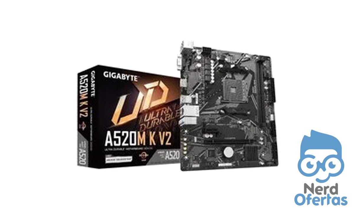 Placa Mãe Gigabyte A520M K V2 AMD AM4 MATX DDR4 por R$ 310