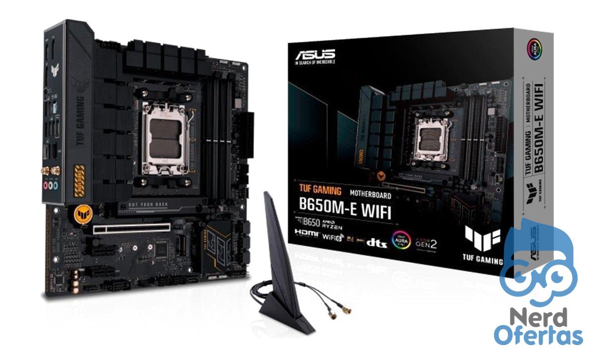 Placa Mãe Asus TUF Gaming B650M-E WiFi AMD AM5 DDR5 Preto por R$ 1.037