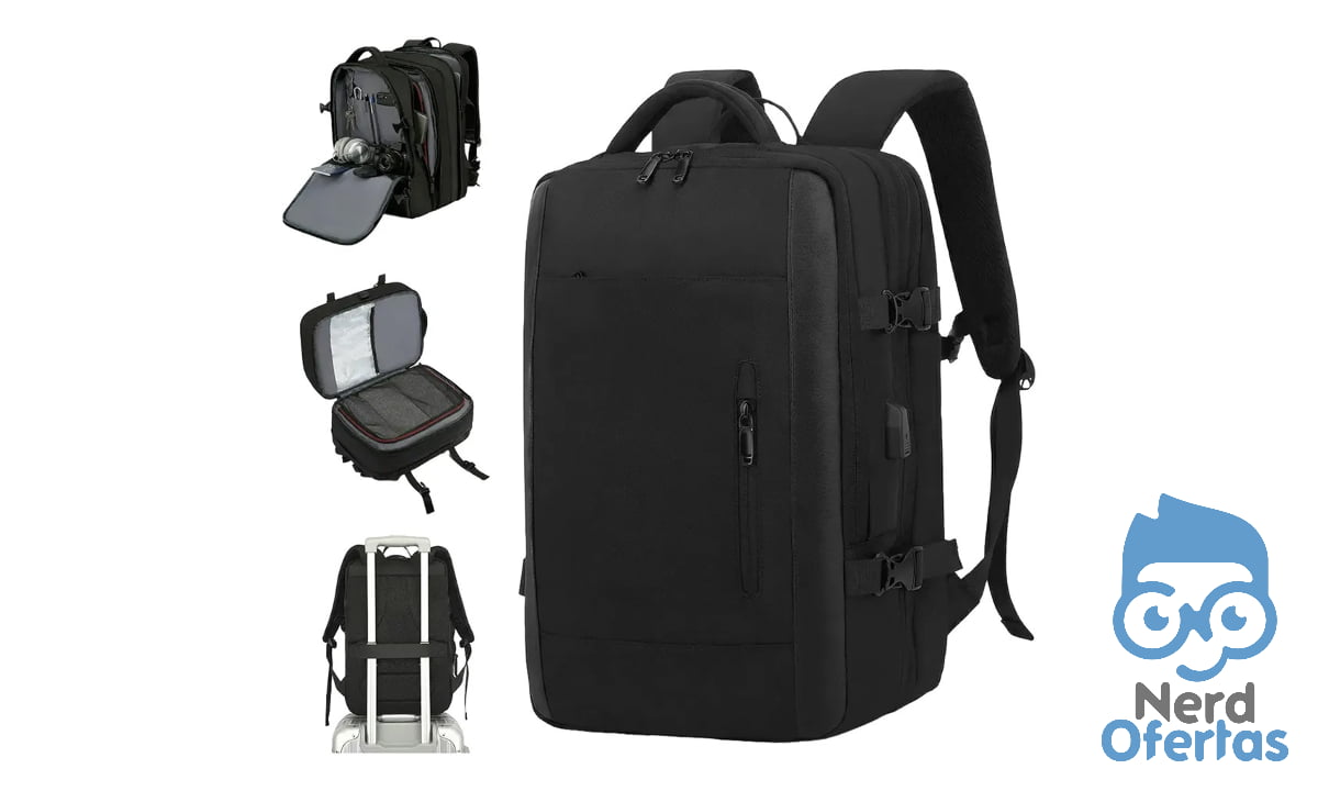 Mochila de Viagem Masculina e Feminina Impermeável e Reforçada com Compartimento para Notebook por R$ 69,98