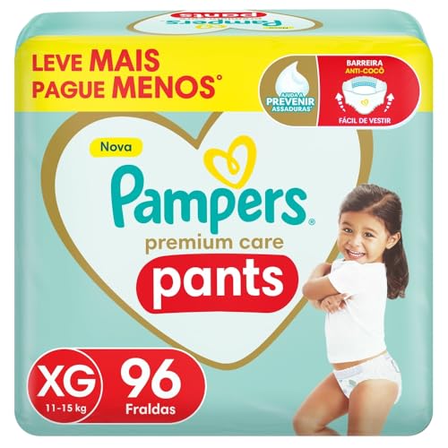 Fralda Pampers Pants Premium Care XG com 96 Unidades por R$133,81