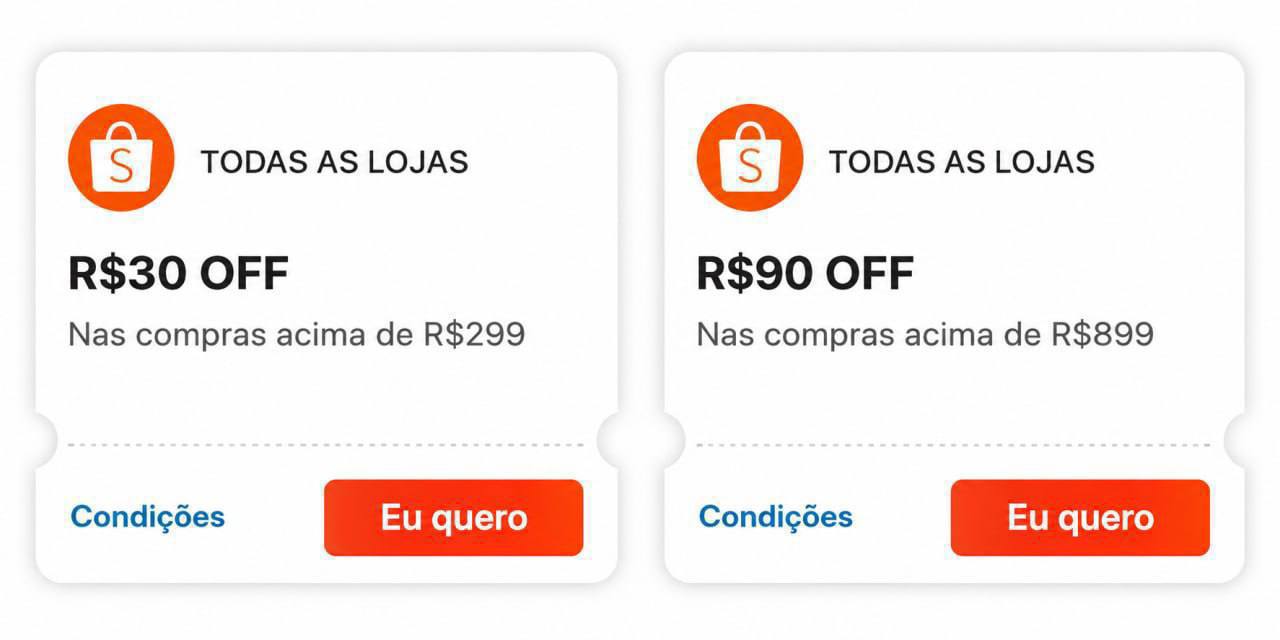 Novos Cupons Shopee: resgate todos os cupons desta página