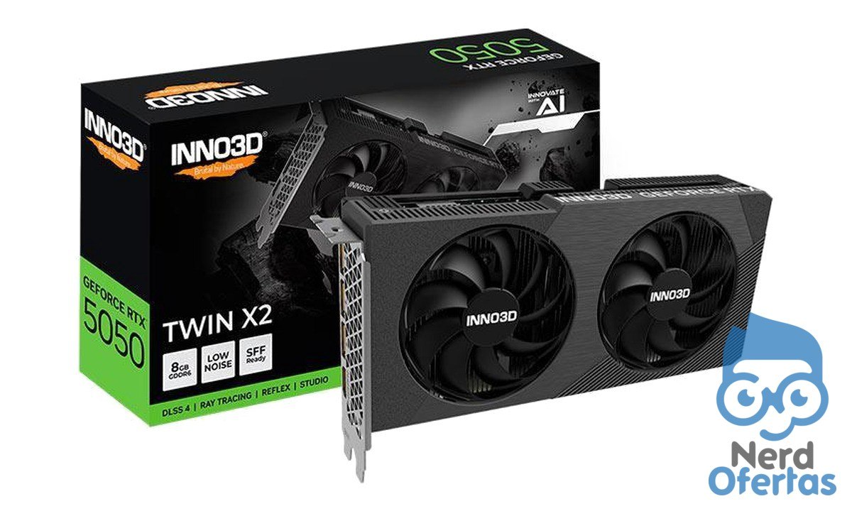 Placa de Vídeo Inno3D GeForce RTX 5050 Twin X2 8GB GDDR6