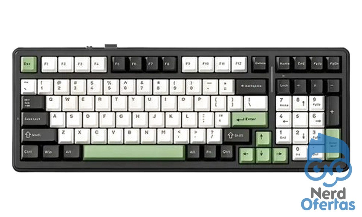 Teclado Mecânico Aula F99 Bluetooth 5.0/2.4GHz Hot Swap Preto Layout Internacional por R$ 301