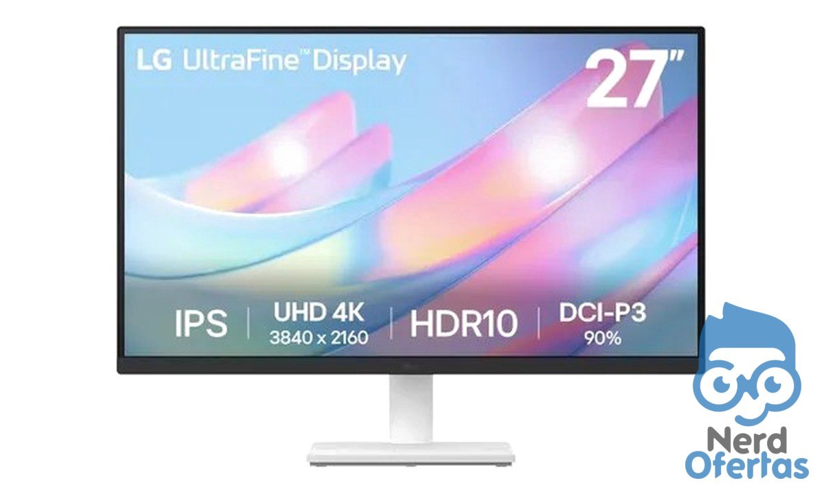 Monitor LG UltraFine 27" 4K UHD IPS HDR10 Branco por R$ 1.005