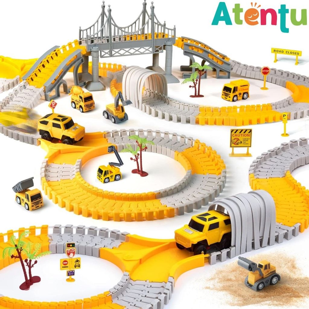 Pista de Carrinhos Construção com 98, 180 e 345 Peças