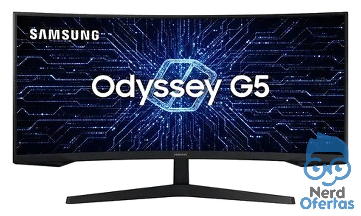 Monitor Gamer Curvo Samsung Odyssey 34" G5 165 Hz 1ms Ultrawide Preto por R$ 1.329
