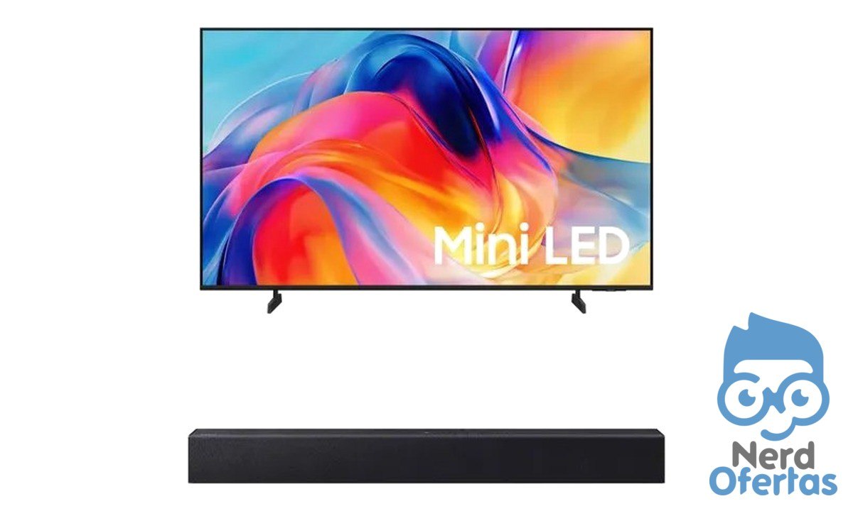 Samsung Smart TV 50" Mini LED 4K M75H + Soundbar HW-B400F por R$ 2.439