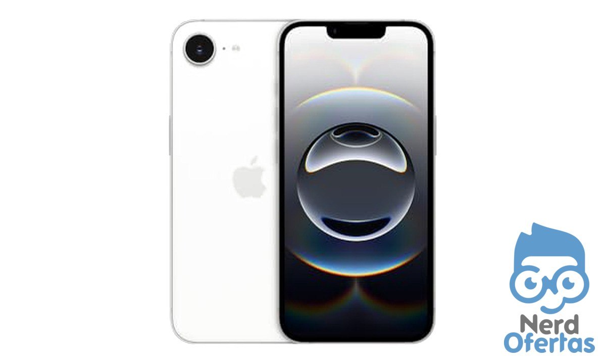 Smartphone Apple iPhone 16e 128GB, Câmera 48MP, Tela 6,1" Super Retina XDR, Branco