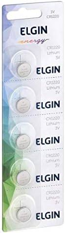 Bateria de Lítio CR1220 Elgin C/5 Unidades por R$ 6