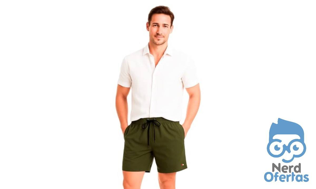 Bermuda Shorts Masculina Sandrini Linho Casual por R$ 27
