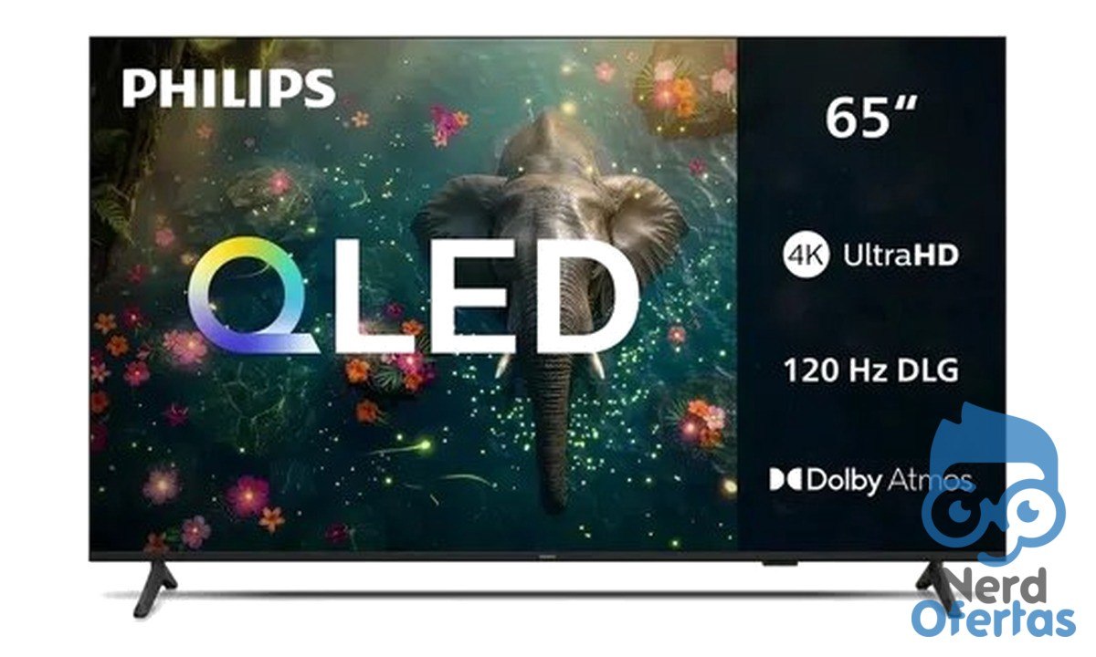 Smart TV Philips 65 polegadas QLED 4K UHD Wi-Fi Bluetooth 120 Hz HDR10+ 65PQG7811/78
