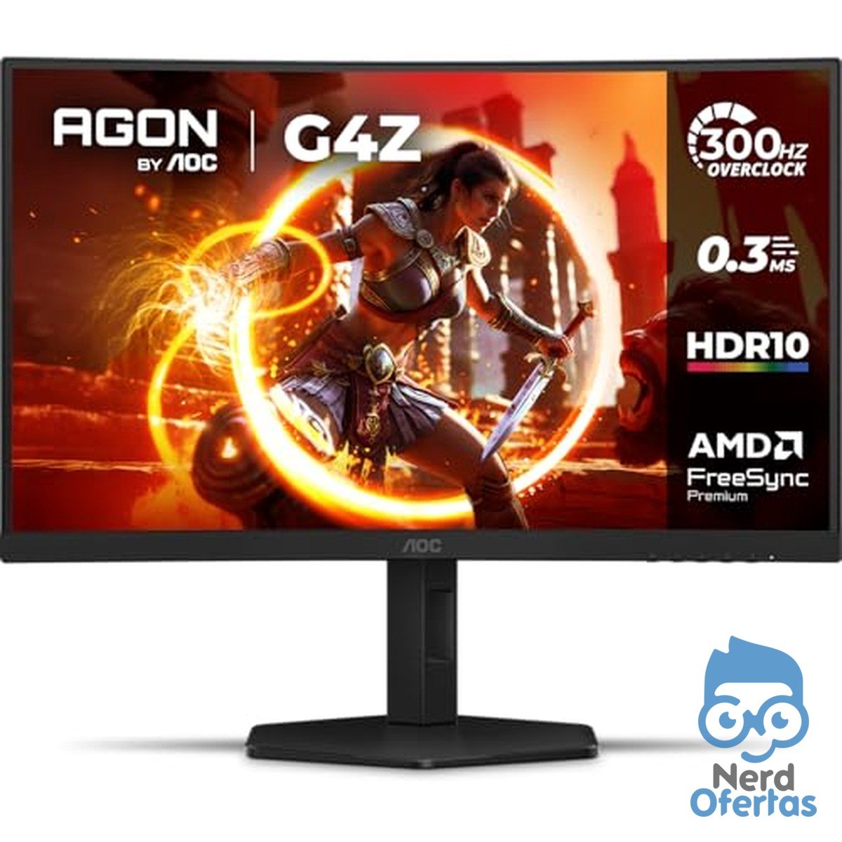 Monitor Gamer Curvo AOC AGON G4Z 27" 300Hz 0,3ms HDR10 C27G4Z/P