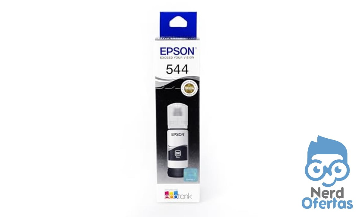 Garrafa de Tinta Original Epson T544 Preto (T544122) por R$ 33