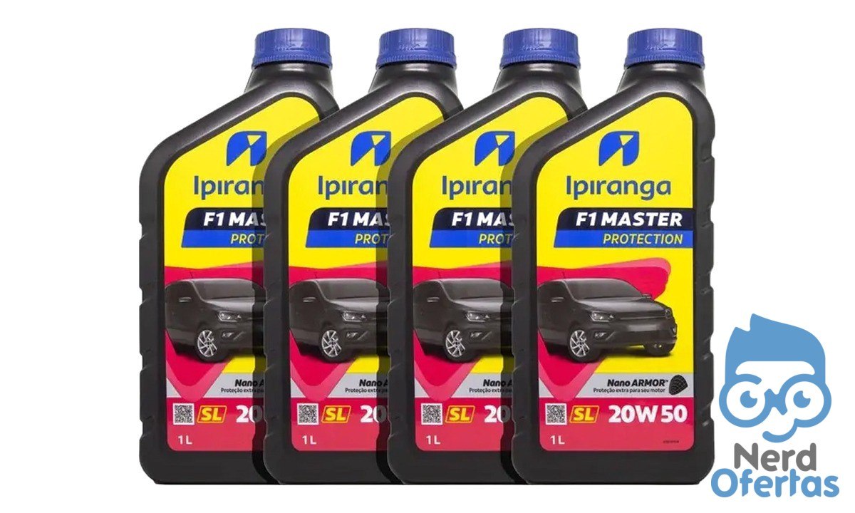 Kit 4 unidades Óleo 20W50 F1 Master Mineral Ipiranga por R$ 77