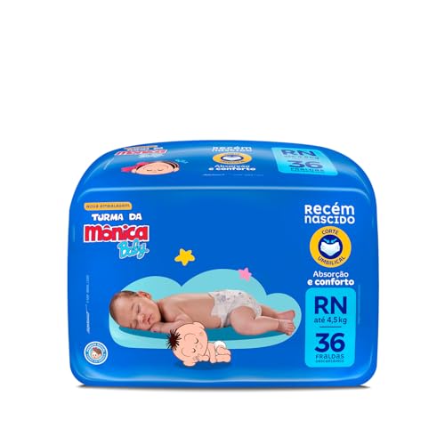 Fralda Turma da Mônica Baby Jumbo RN com 36 Unidades por R$22,60