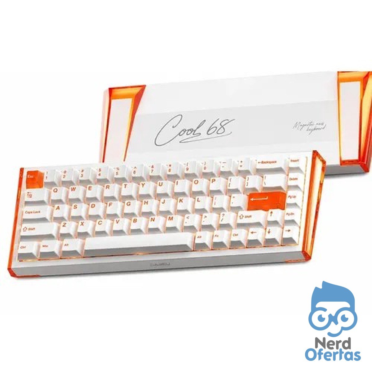 Teclado Gamer Magnético 8000Hz Rapid Trigger Hot Swap RGB Dareu Blazing Orange