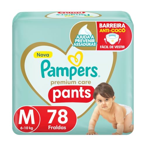 Fralda Pampers Premium Care Pants M com 78 Unidades por R$89,20