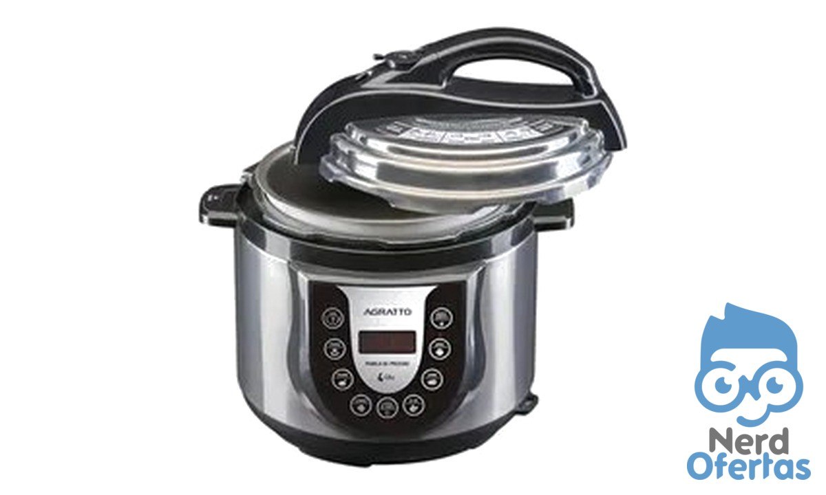 Panela Pressão Elétrica Digital Timer Inox Agratto Ped-02 por R$ 197