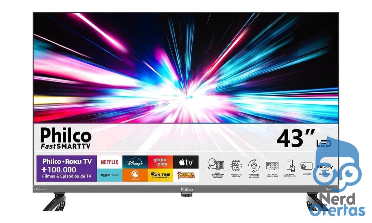 Smart TV 43" Philco QLED HDR10 P43KRB por R$ 1.149