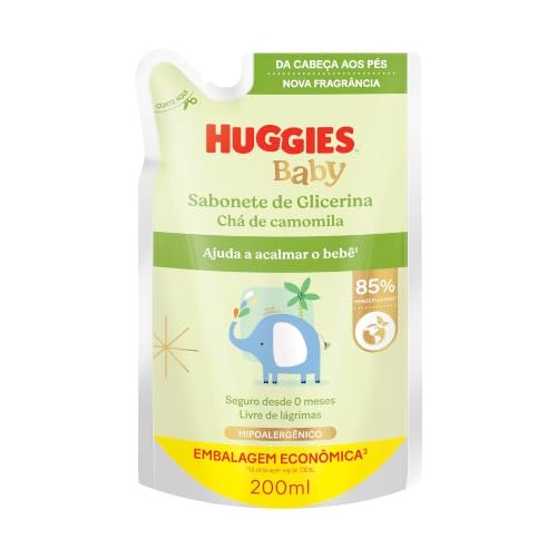 Sabonete Líquido Huggies Camomila Recém-Nascido Refil 200ml por R$8,54