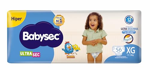 Fralda Babysec Ultrasec Galinha Pintadinha XG com 56 unidades por R$58,49