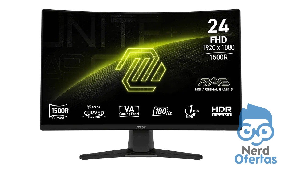 Monitor Gamer MSI MAG 242C 23.6'' Full HD 180Hz por R$ 624