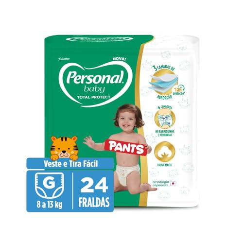 Personal Fralda Baby Total Protect Pants Grande, 24 Unidades por R$25,19