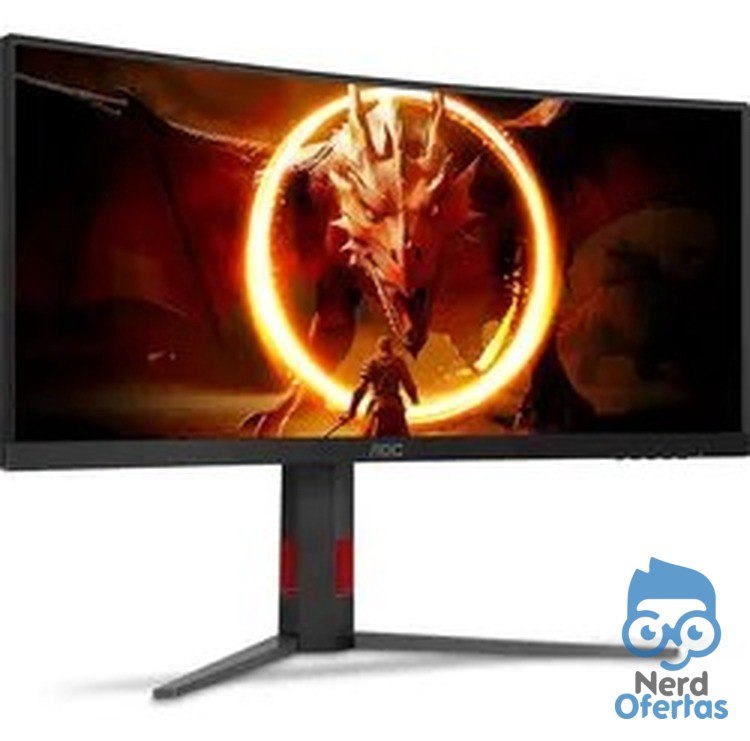 Monitor Gamer Curvo AOC Agon Quad 34" Ultrawide WQHD 180Hz R$ 1.566
