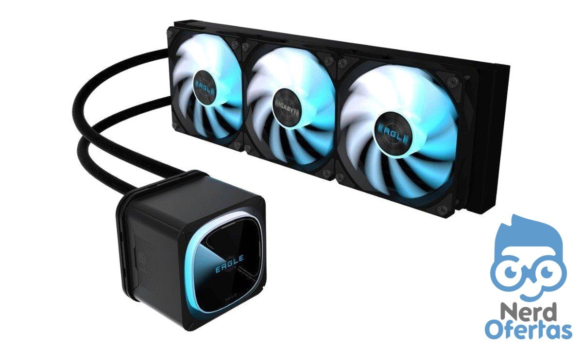 Water Cooler Gigabyte Eagle 360 ARGB 360MM Preto por R$ 309