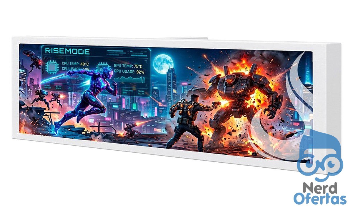 Tela de Monitoramento Gamer Smart Screen Rise Mode 9.2" IPS USB-C Branca por R$ 199