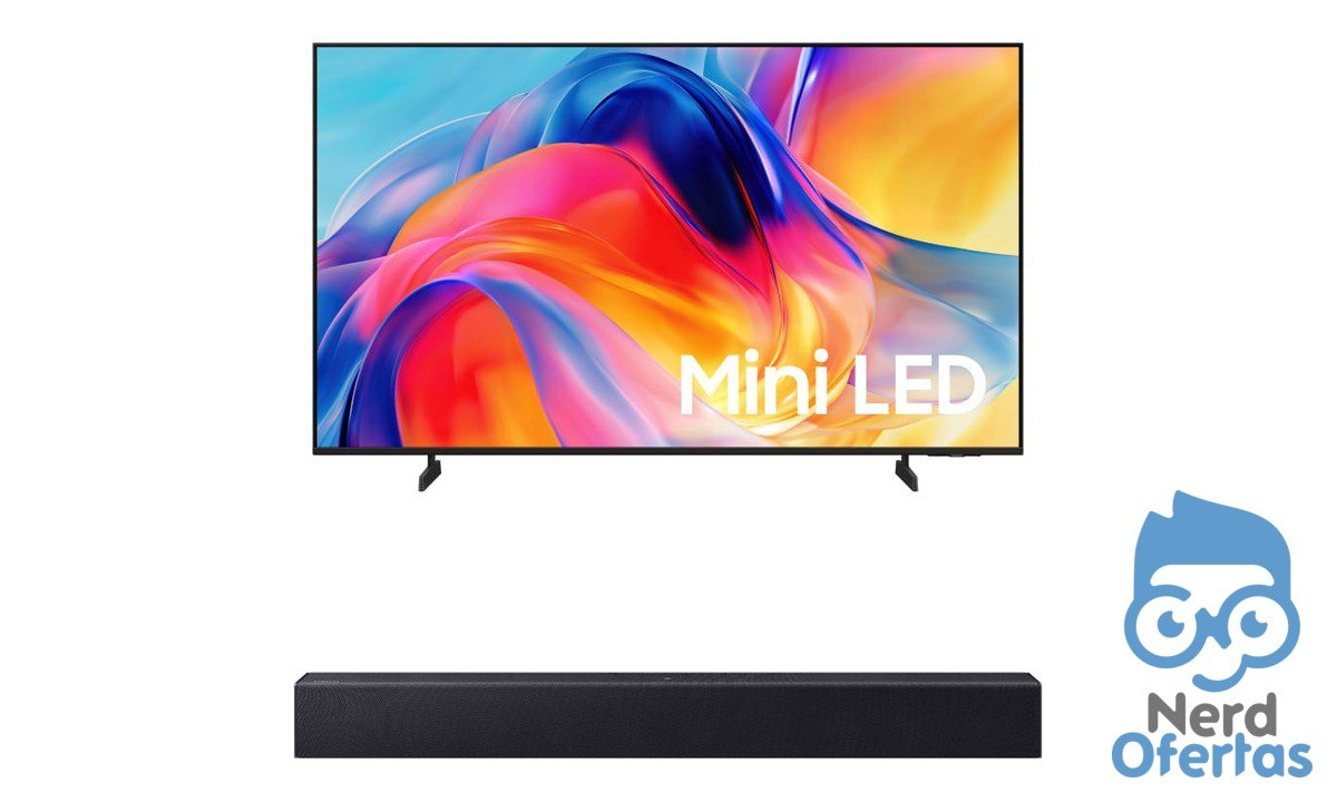 Samsung Smart TV 50" Mini LED 4K M75H com Soundbar HW-B400F por R$ 2.397,90