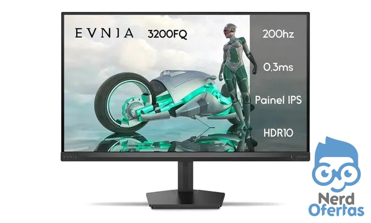 Monitor Gamer Phillips 23.8" Full HD IPS 200Hz por R$ 578