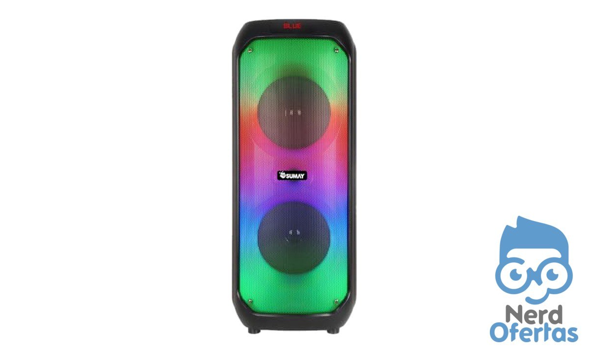 Caixa de Som Bluetooth Sumay Fire 1000W Portátil por R$ 409