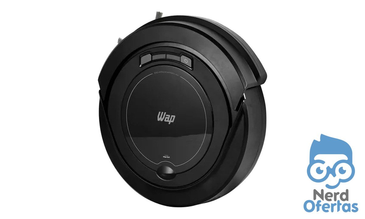 Robô Aspirador Robot W90 Varre, Aspira e Passa Pano 30W Wap Preto
