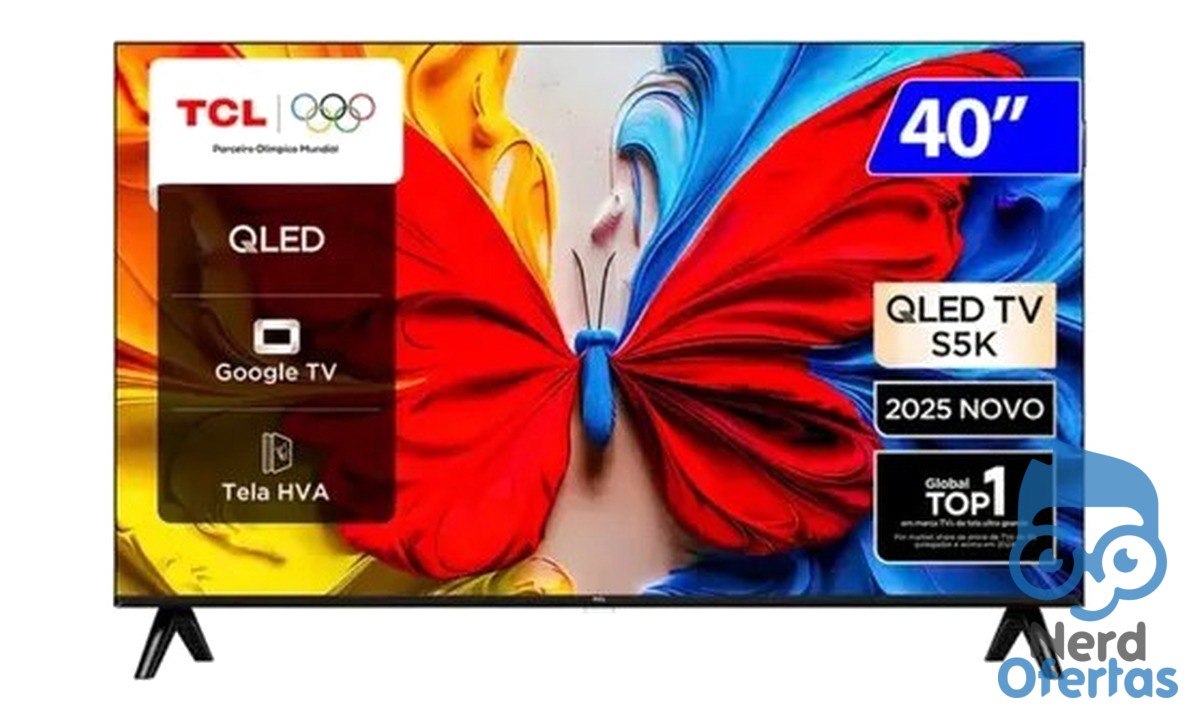 Smart TV TCL 40" 40S5K QLED Full HD Wi-Fi Android Semp por R$ 1.165