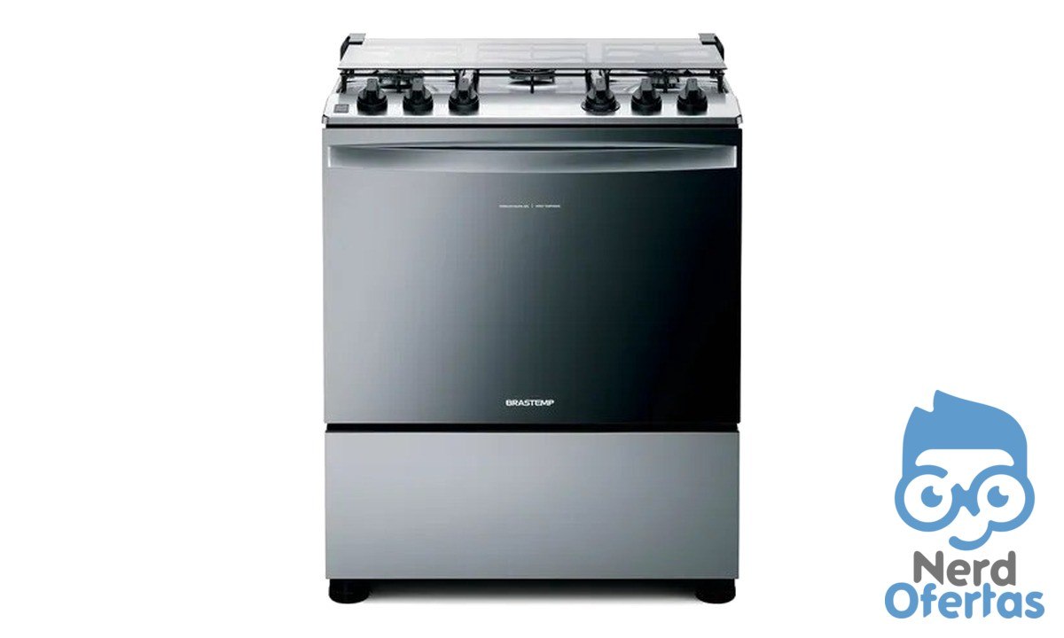 Fogão Brastemp BFS5NCR 5 Bocas Inox Gás Engarrafado por R$ 1.595,05