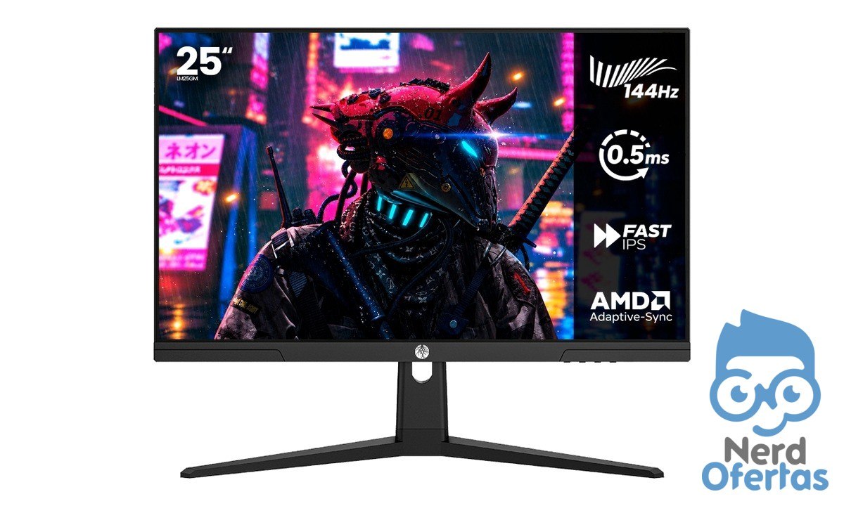 Monitor Gamer Haiz 25" 144Hz 0,5ms Full HD IPS HDR10 por R$ 461