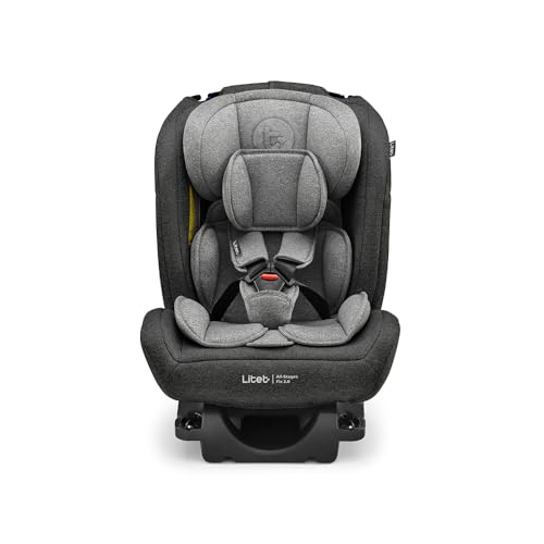 Cadeira para Auto 0-36Kg Isofix Litet All Stages Fix 2.0 Preta e Cinza BB452