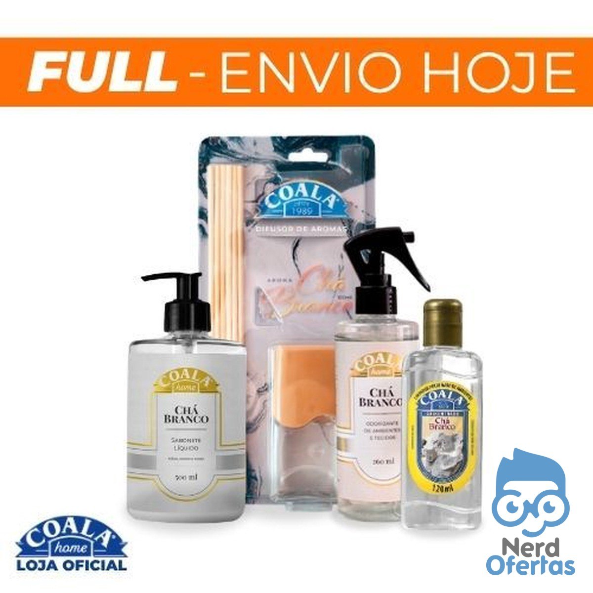 Kit Coala Home Chá Branco com 4 Itens por R$ 44,99